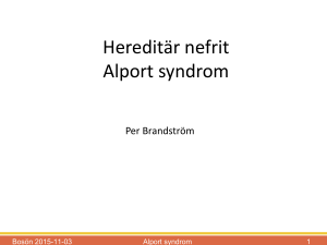 Hereditär nefrit Alport syndrom
