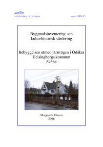 Byggnadsinventering och kulturhistorisk värdering