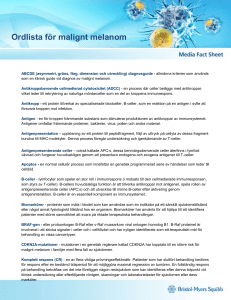Ordlista för malignt melanom