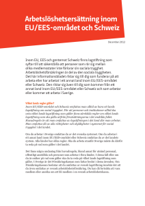 Informationsblad om arbetslöshetsersättning inom EU/EES