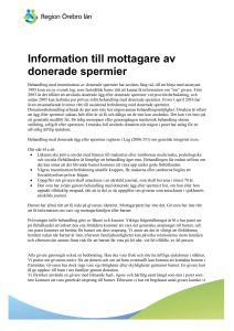 Information till mottagare av donerade spermier