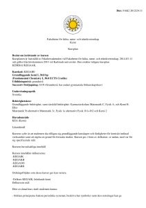 Kursplan - Karlstads universitet