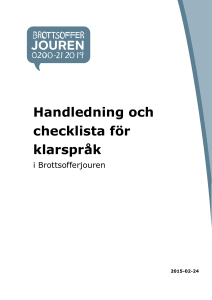 Handledning och checklista för klarspråk