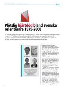 Plötslig hjärtdöd bland svenska orienterare 1979-2000