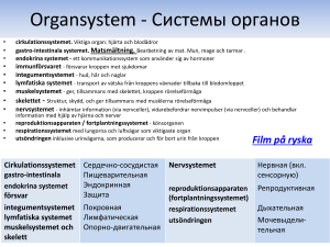 Organsystem - Системы органов