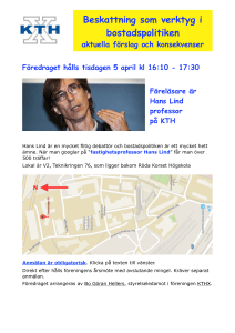 Tisdagen den 5 april 2016 kl 16.10