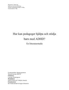 Examensarbetet ADHD