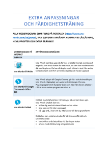 extra anpassningar och färdighetsträning