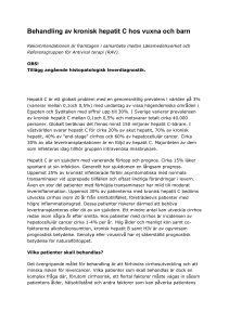 Behandling av kronisk hepatit C hos vuxna och barn