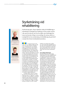 Styrketräning vid rehabilitering