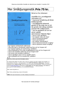 Mer Smådjursgenetik Pris 75 kr.