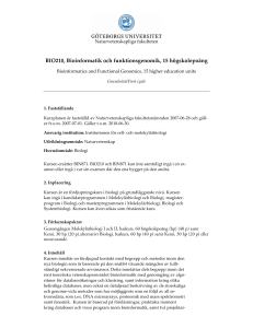 BIO210, Bioinformatik och funktionsgenomik, 15 högskolepoäng