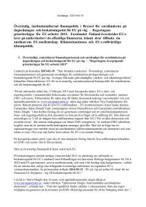 Överstalig, institutionaliserad finanspolitik i - EU