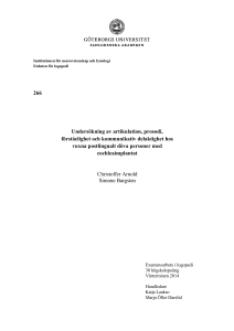 266 Undersökning av artikulation, prosodi, förståelighet och