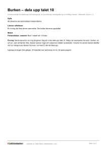 Burken – dela upp talet 10