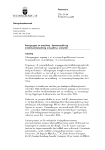 Arbetsgruppens PM