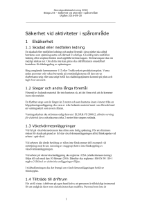 Säkerhet vid aktiviteter i spårområde