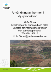 Information om kontroll av användning av hormon