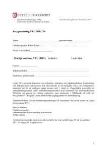Betygsunderlag VFU OM1729