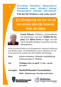 En föreläsning om hur du på ett enkelt sätt får kontroll över din hälsa