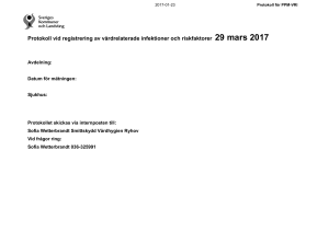 PPS 2003: Protokoll för patienter under antibiotikabehandling på en