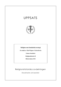 Religion som feministisk strategi - Elin Wägner