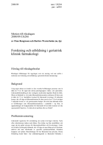 Forskning och utbildning i geriatrisk klinisk