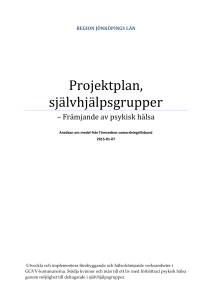 Projektplan, självhjälpsgrupper