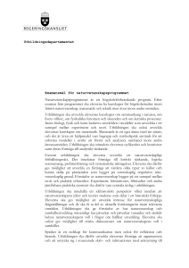 Naturvetenskapsprogrammet är ett högskoleförberedande program