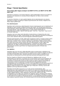Bilaga 1 Teknisk Specifikation