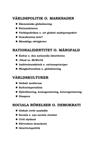 marknadens makt och världspolitikens två världar