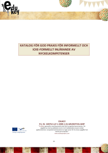 katalog för god praxis för informellt och icke-formellt