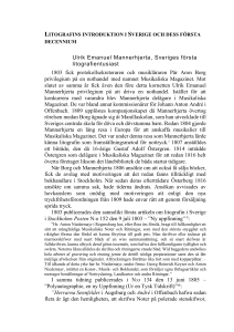 Ulrik Emanuel Mannerhjerta, Sveriges första litografientusiast 1803