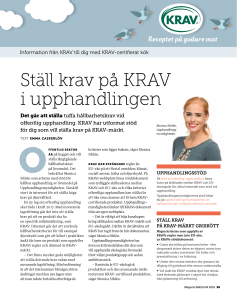 Ställ krav på KRAV i upphandlingen