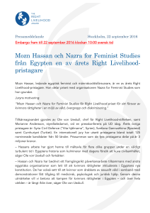 Mozn Hassan och Nazra for Feminist Studies från Egypten en av