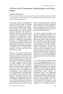 A Pill for the Ill? Depression, Medicalization and Public Health
