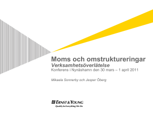 Slide 1 - Momsinstitutet