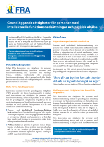 Grundläggande rättigheter för personer med