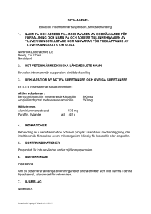 BIPACKSEDEL Bovaclox intramammär suspension