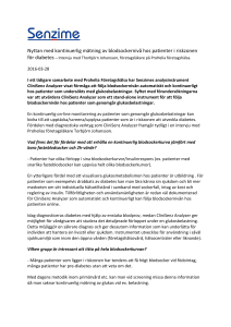 Nyttan med kontinuerlig mätning av blodsockernivå hos patienter i