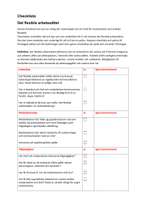 Checklista - Framtidens Arbete