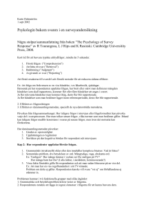 Psykologin bakom svaren i en surveyundersökning