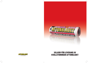 villkor för leverans av kvällstidningen aftonbladet