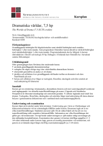 Dramatiska världar, 7,5 hp