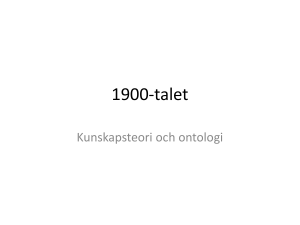 Kunskapsteori och ontologi