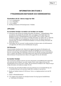 information om studie 2 fyraåringars matvanor