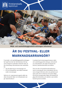 ÄR DU FESTIVAL- ELLER MARKNADSARRANGÖR?