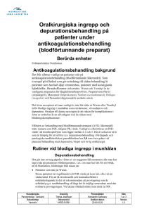 Oralkirurgiska ingrepp och depurationsbehandling på patienter