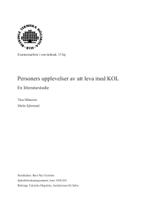 Personers upplevelser av att leva med KOL