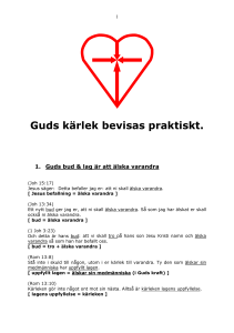 Guds kärlek bevisas praktiskt.